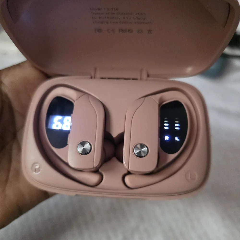 Wireless Earbuds with Charging Case - Pink